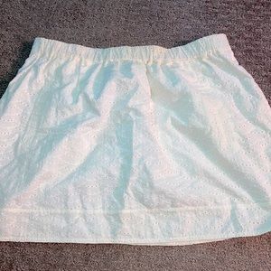 NWT J. Crew white mini skirt, women’s size Large